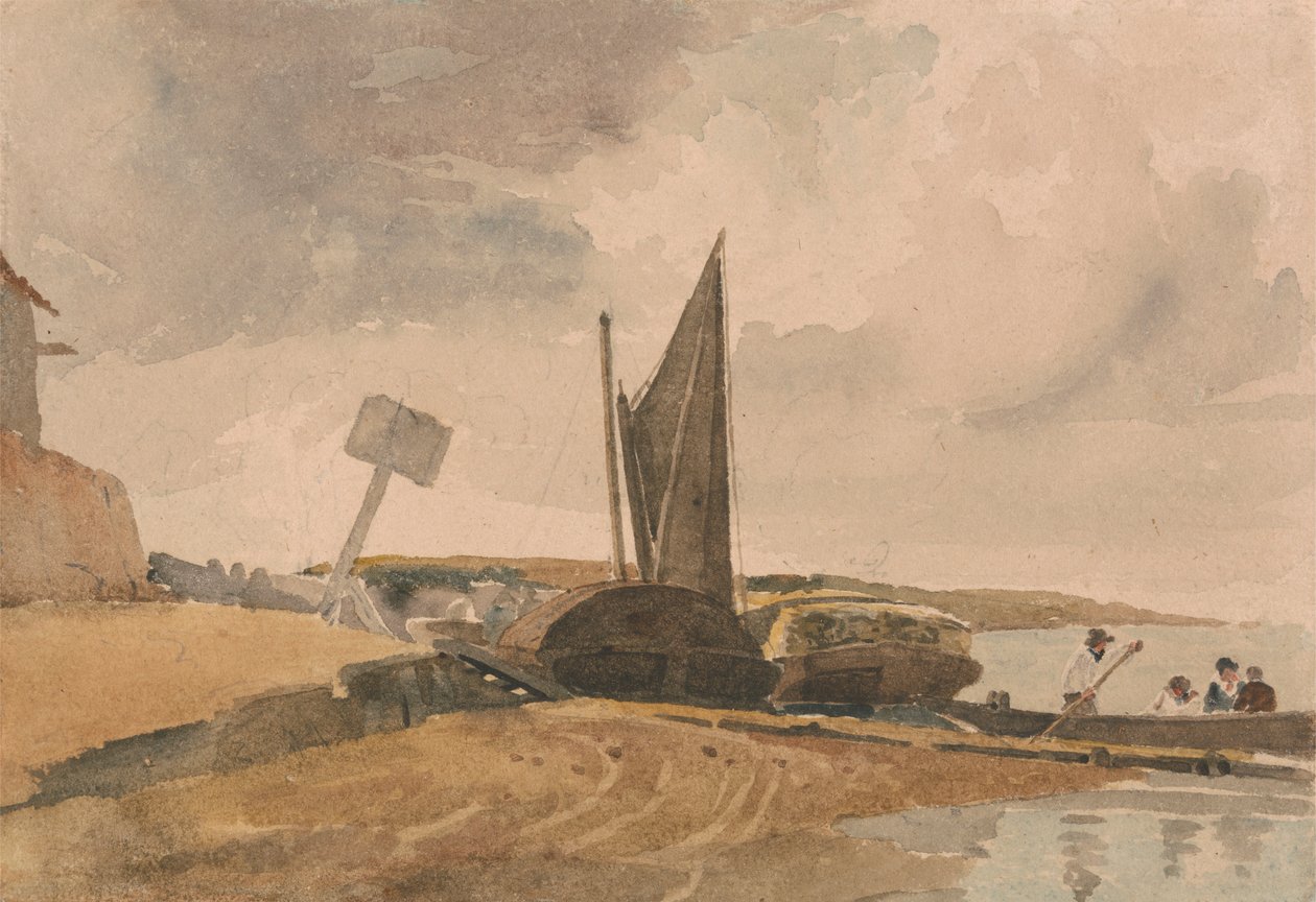 Marea baja, embarcadero de Peter DeWint