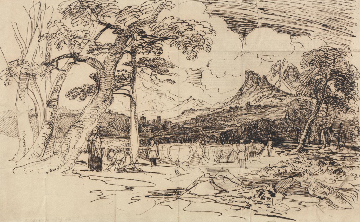 Estudio para "Elías de Peter DeWint