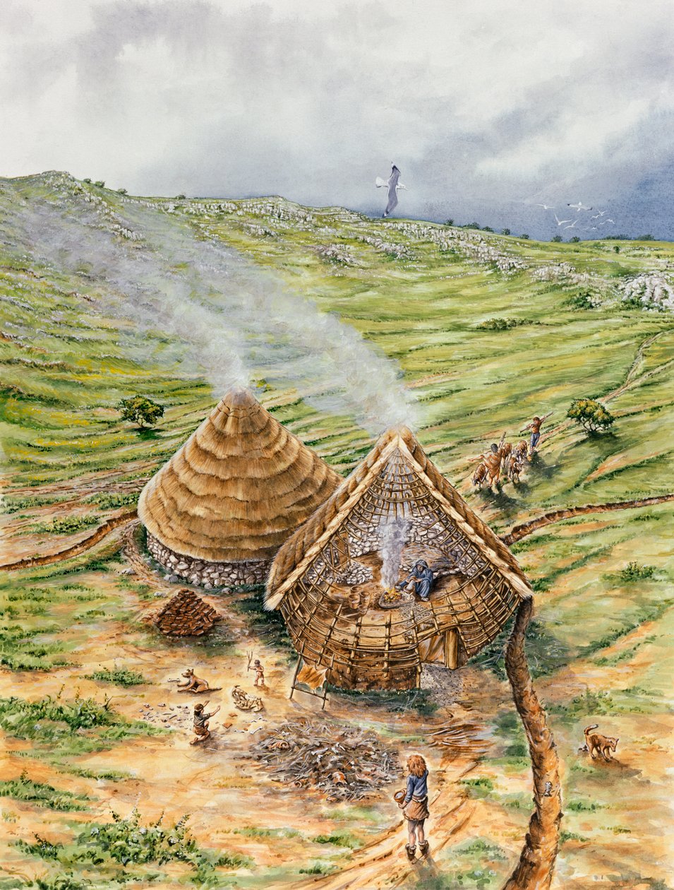 Brean Down, c3200-600 a.C., c1990-2010 de Peter Dunn