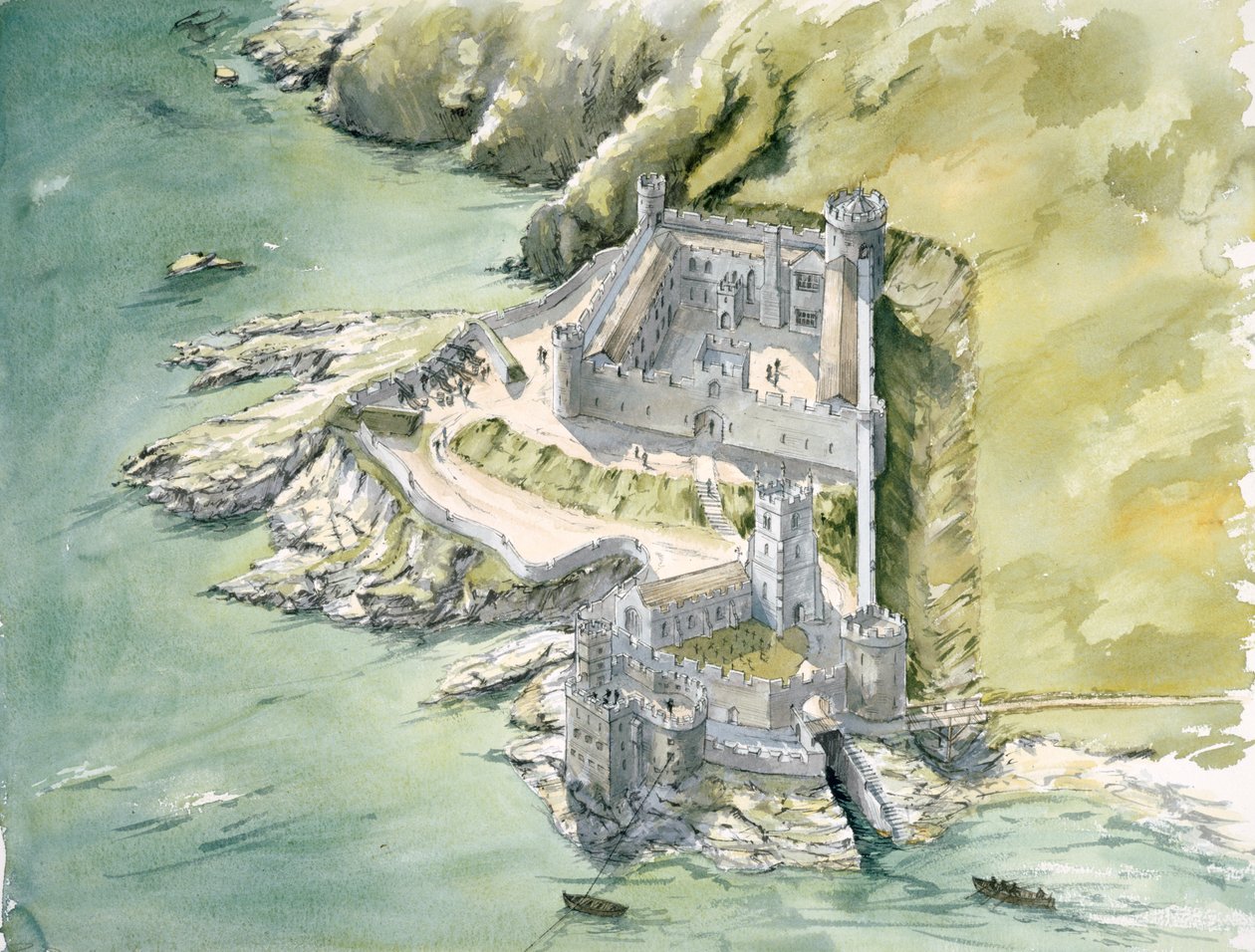 Castillo de Dartmouth, c. 1550, c. 1990-2010 de Peter Dunn