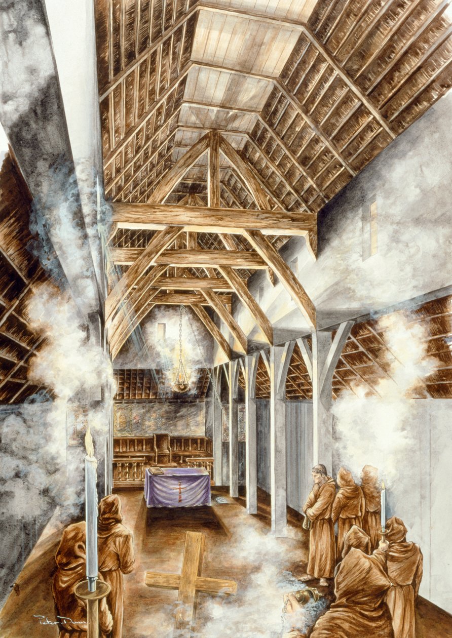 Priorato de Lindisfarne, c652AD, c1990-2010 de Peter Dunn
