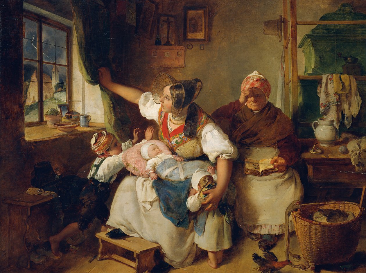 La tormenta, 1837 de Peter Fendi
