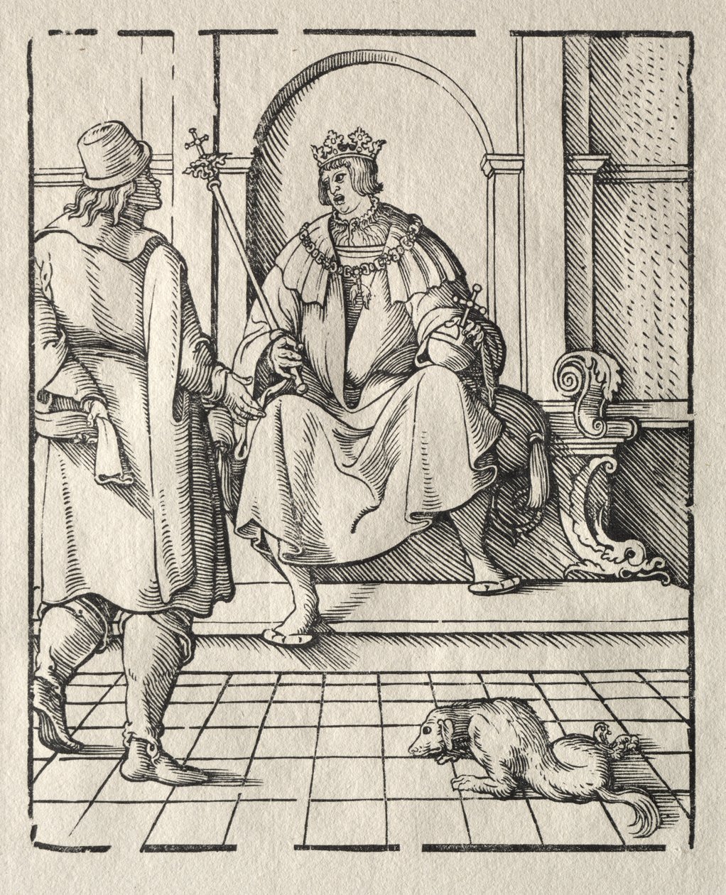 Un rey entronizado de Peter Flötner