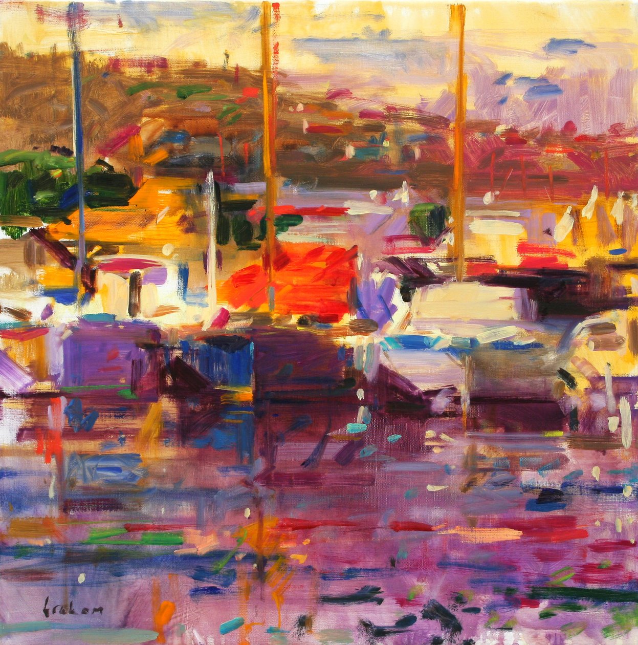 Barco azul, St Tropez de Peter Graham (Contemporary)