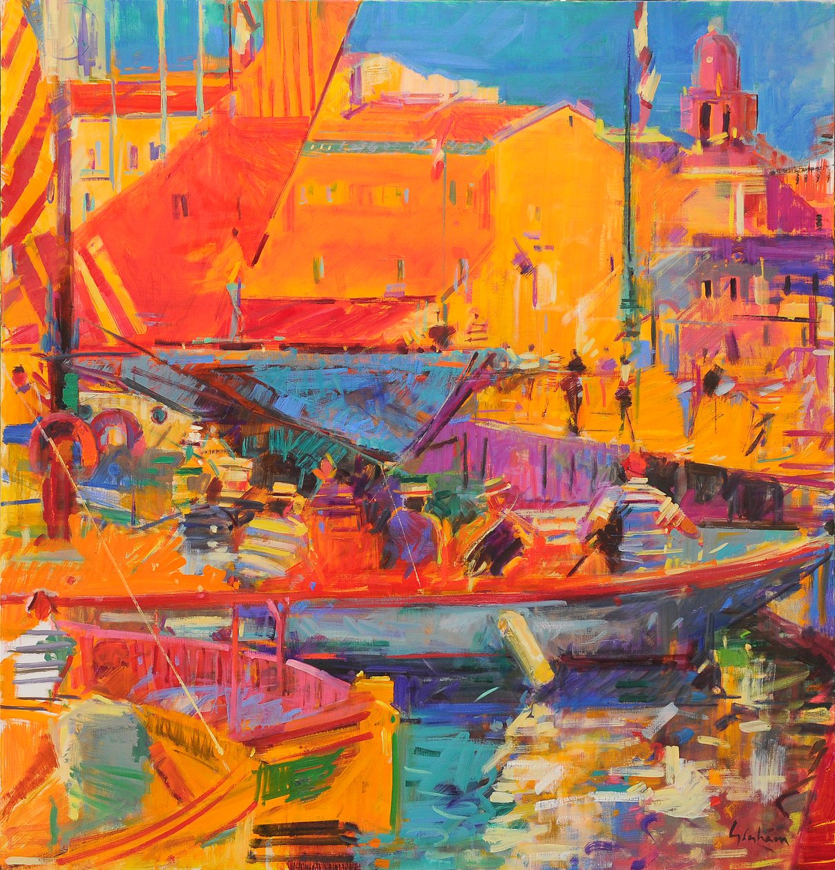 Saint Tropez en mayo de 2020 de Peter Graham (Contemporary)