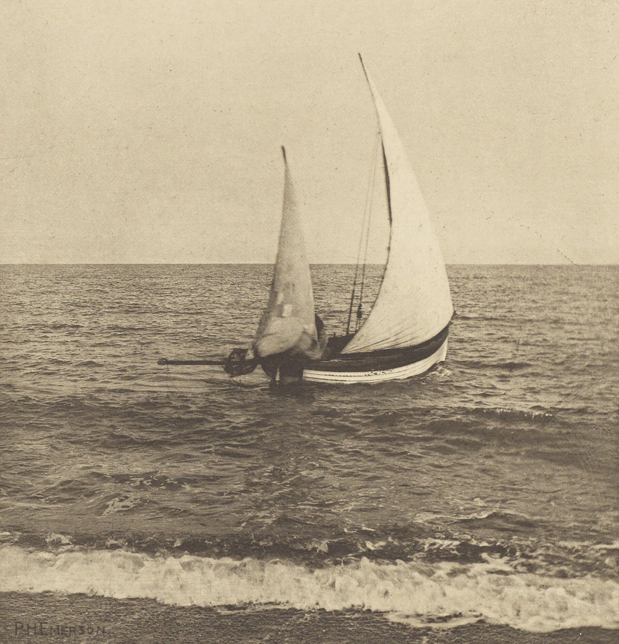 Un camaronero de Suffolk "se va" de Peter Henry Emerson