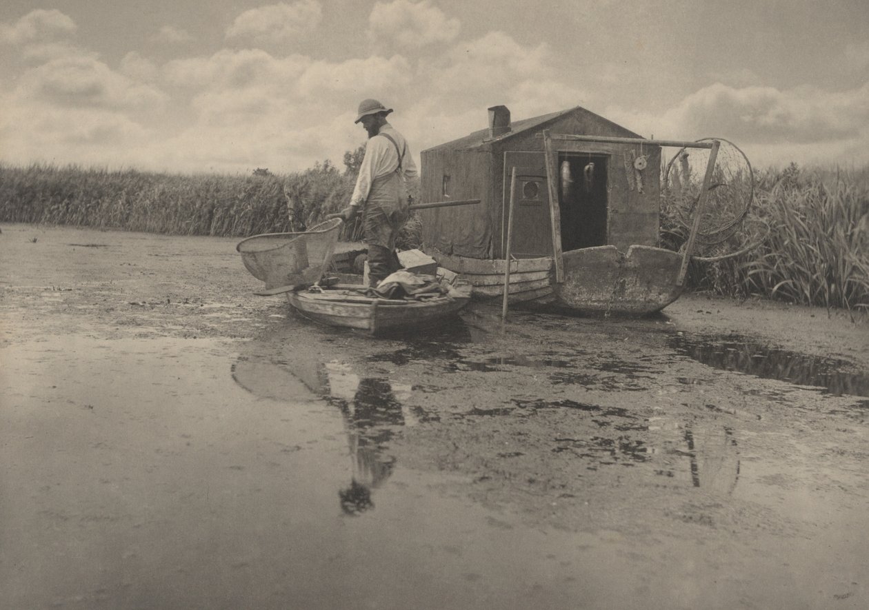 El Hogar de un Pescador de Anguilas, 1886 de Peter Henry Emerson