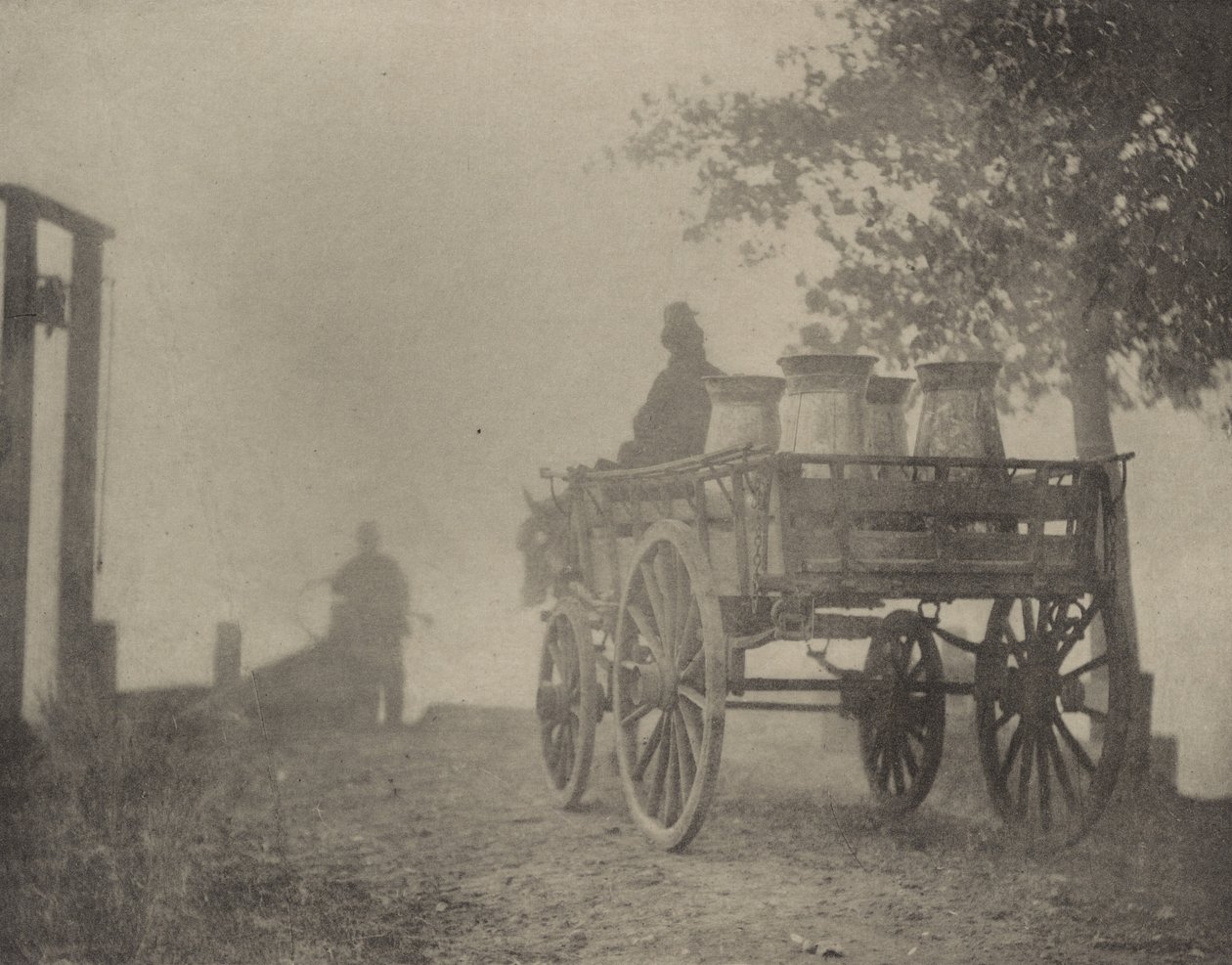 En el ferry–Una mañana brumosa de Peter Henry Emerson
