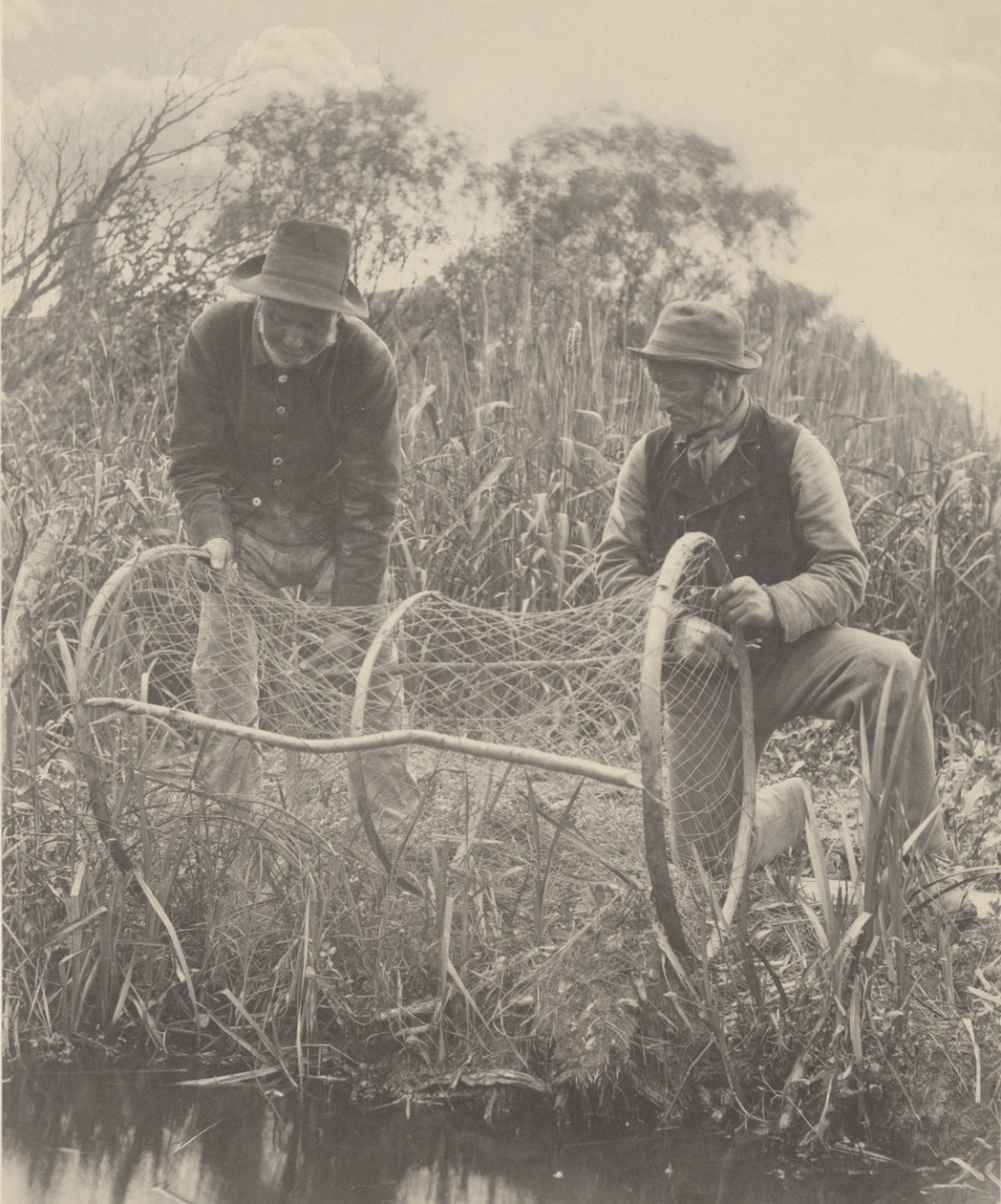 Preparando la red de arco de Peter Henry Emerson