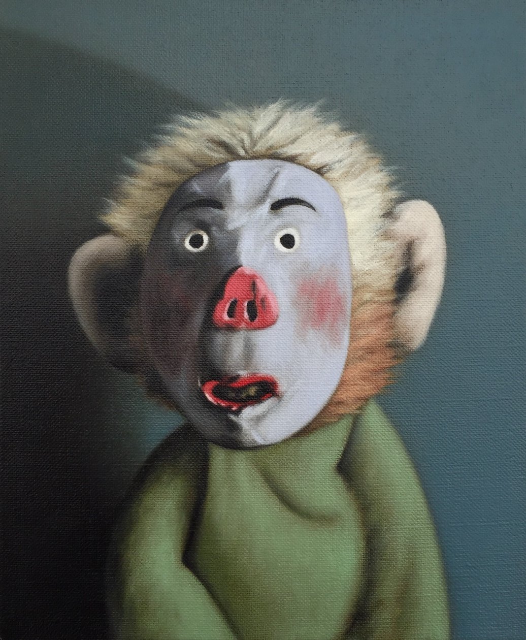 Mono con máscara de cerdo, 2005 de Peter Jones