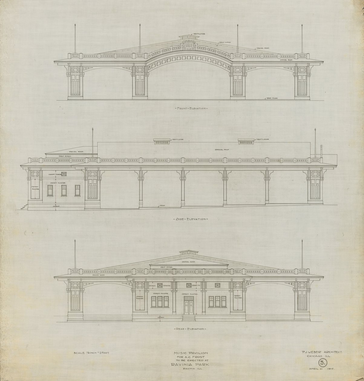 Pabellón de música de Ravinia de Peter Joseph Weber