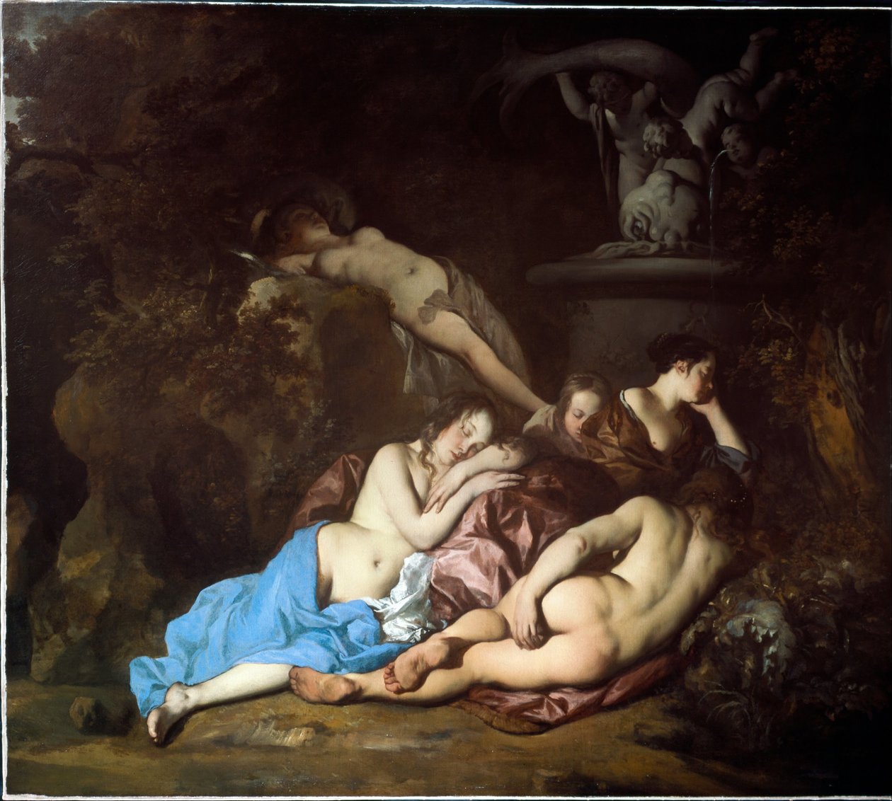 Ninfas junto a una fuente de Peter Lely