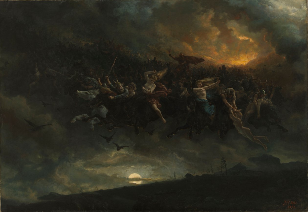 La salvaje caza de Odín, 1872. de Peter Nicolai Arbo