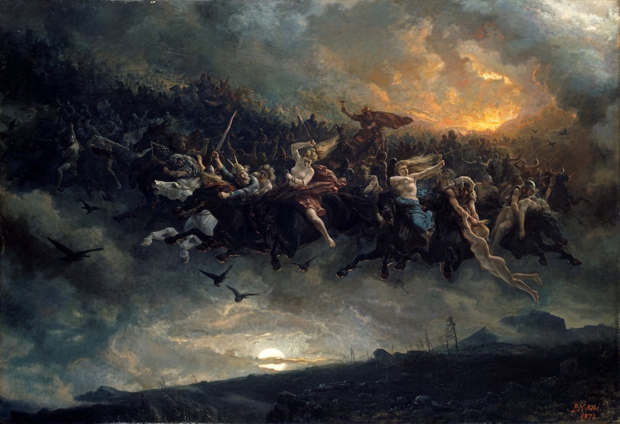 La caza salvaje de Odín de Peter Nicolai Arbo