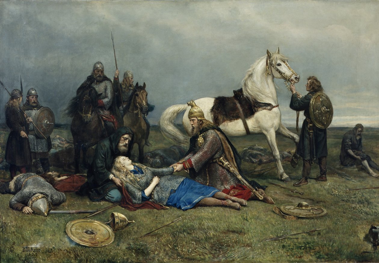 la muerte de valquiria de Peter Nicolai Arbo