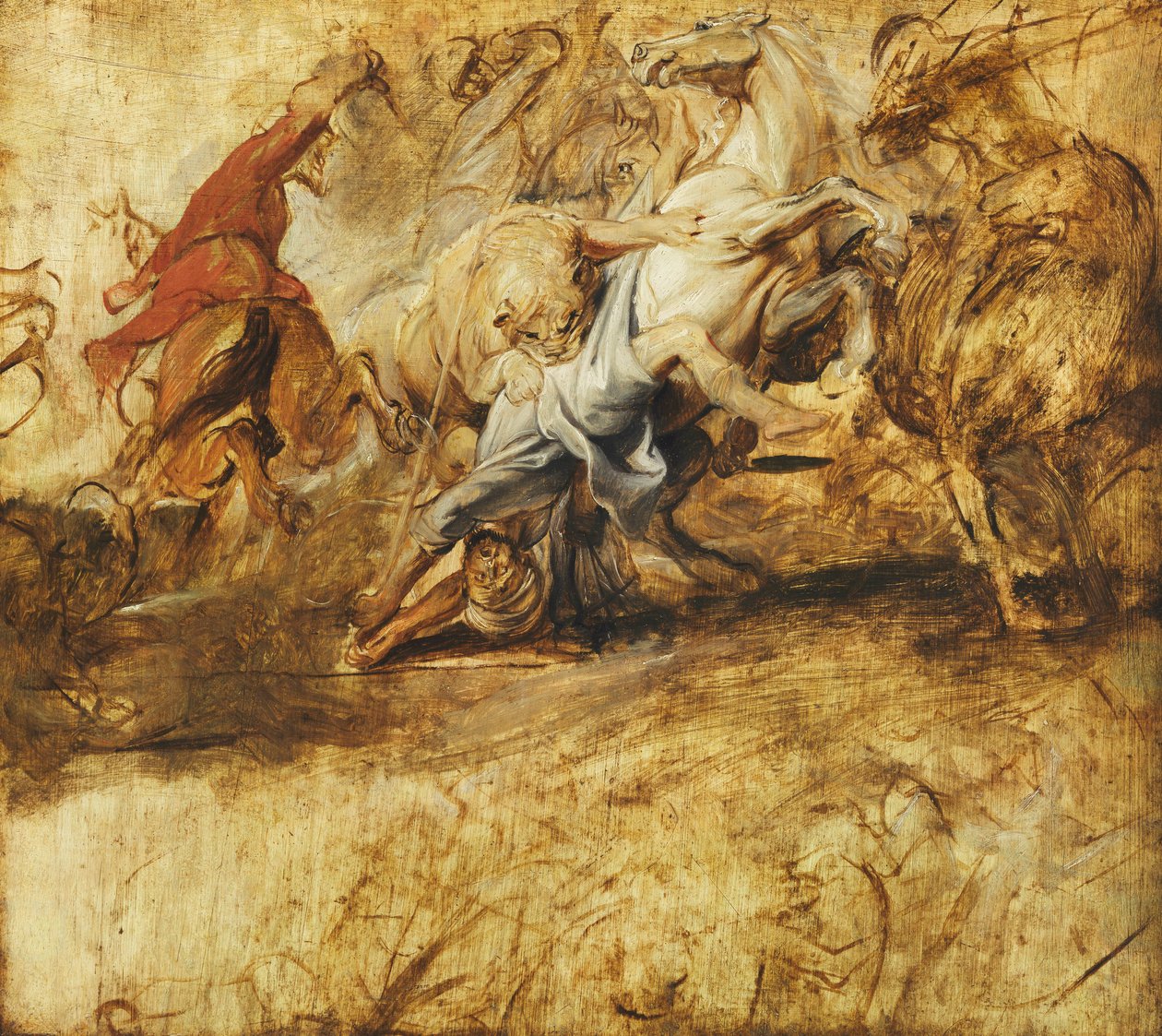 Una caza de leones de Peter Paul Rubens