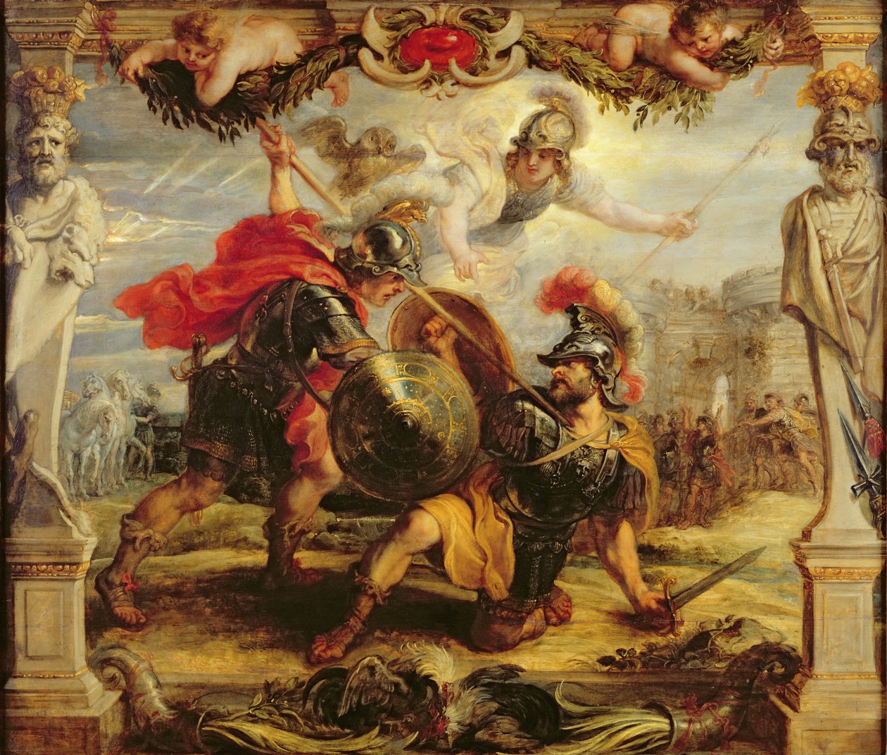 Aquiles derrotando a Héctor, 1630-32 de Peter Paul Rubens