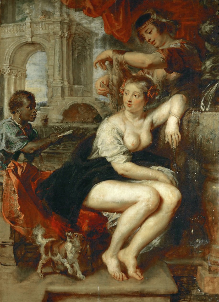 Betsabé en su baño, c. 1635 de Peter Paul Rubens