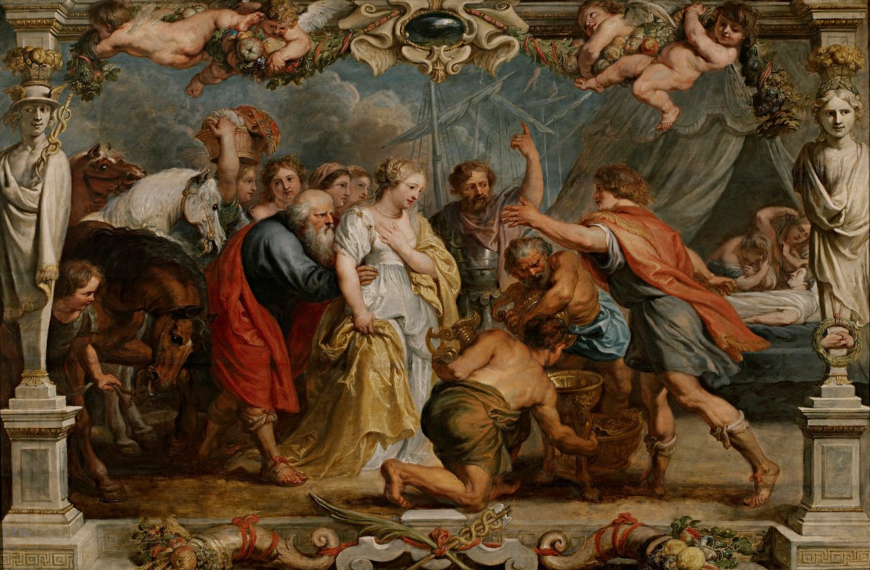 Briseida restituida a Aquiles de Peter Paul Rubens