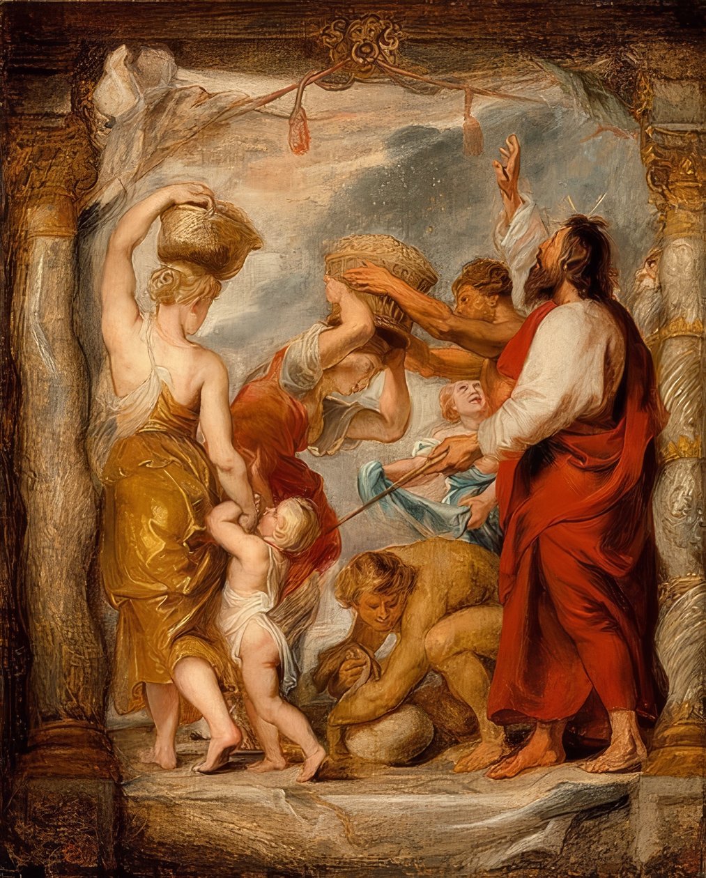 La recolección del maná de Peter Paul Rubens