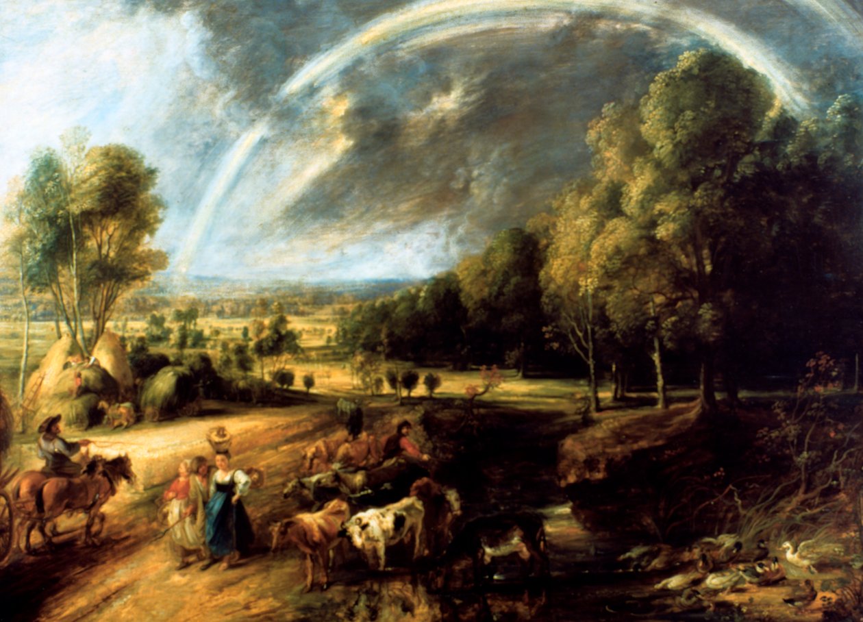 Paisaje con un arco iris, c. 1630 de Peter Paul Rubens