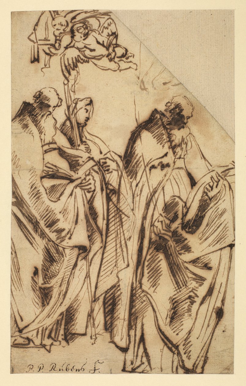 San Amandus y Santa Walpurga, c.1610 de Peter Paul Rubens