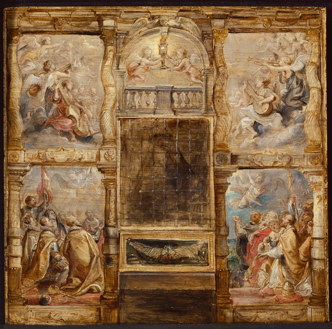 La adoración de la Eucaristía de Peter Paul Rubens
