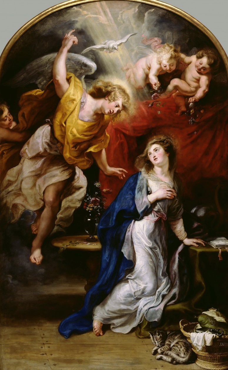 La Anunciación, c.1610 de Peter Paul Rubens
