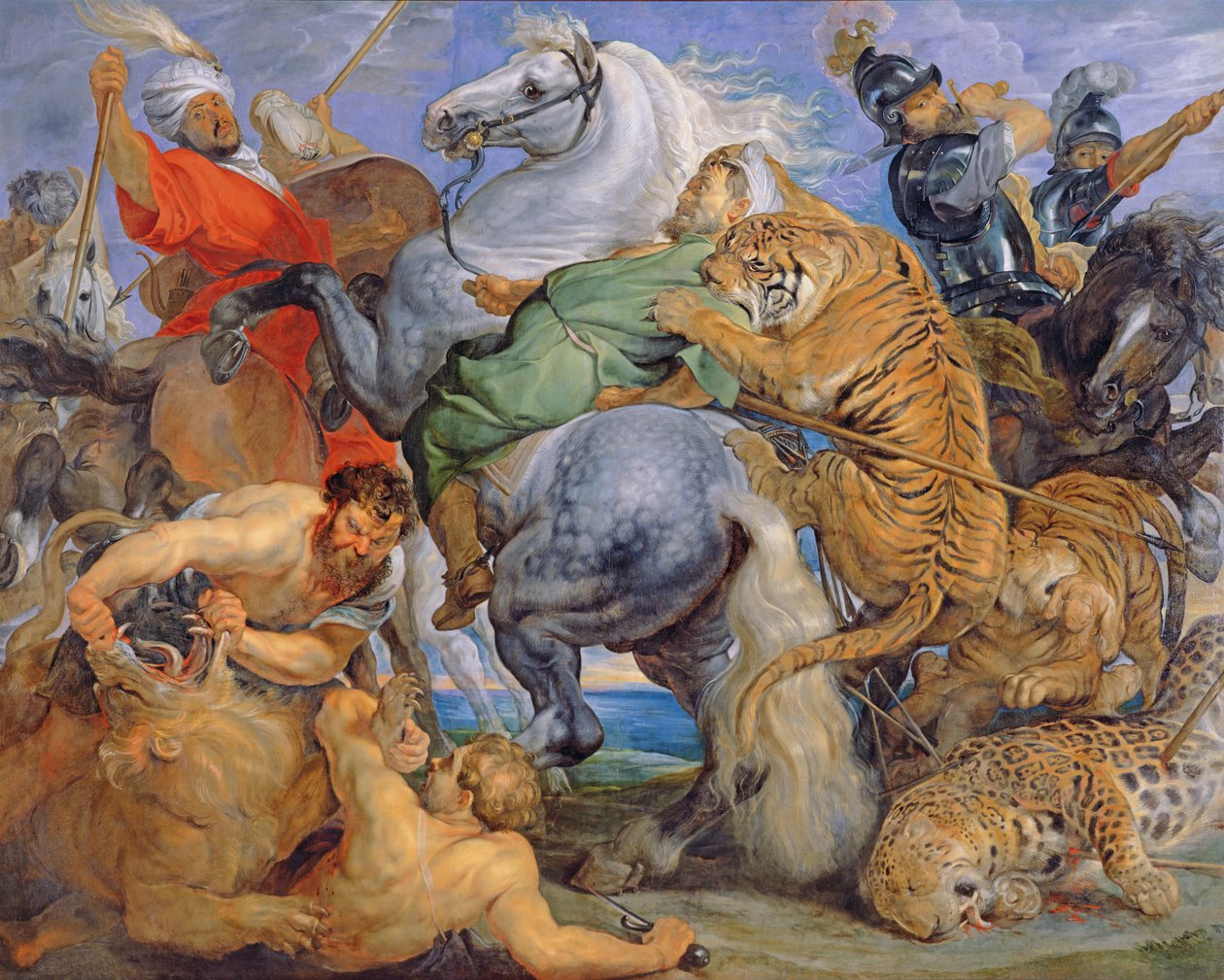 La caza del tigre, c.1616 de Peter Paul Rubens