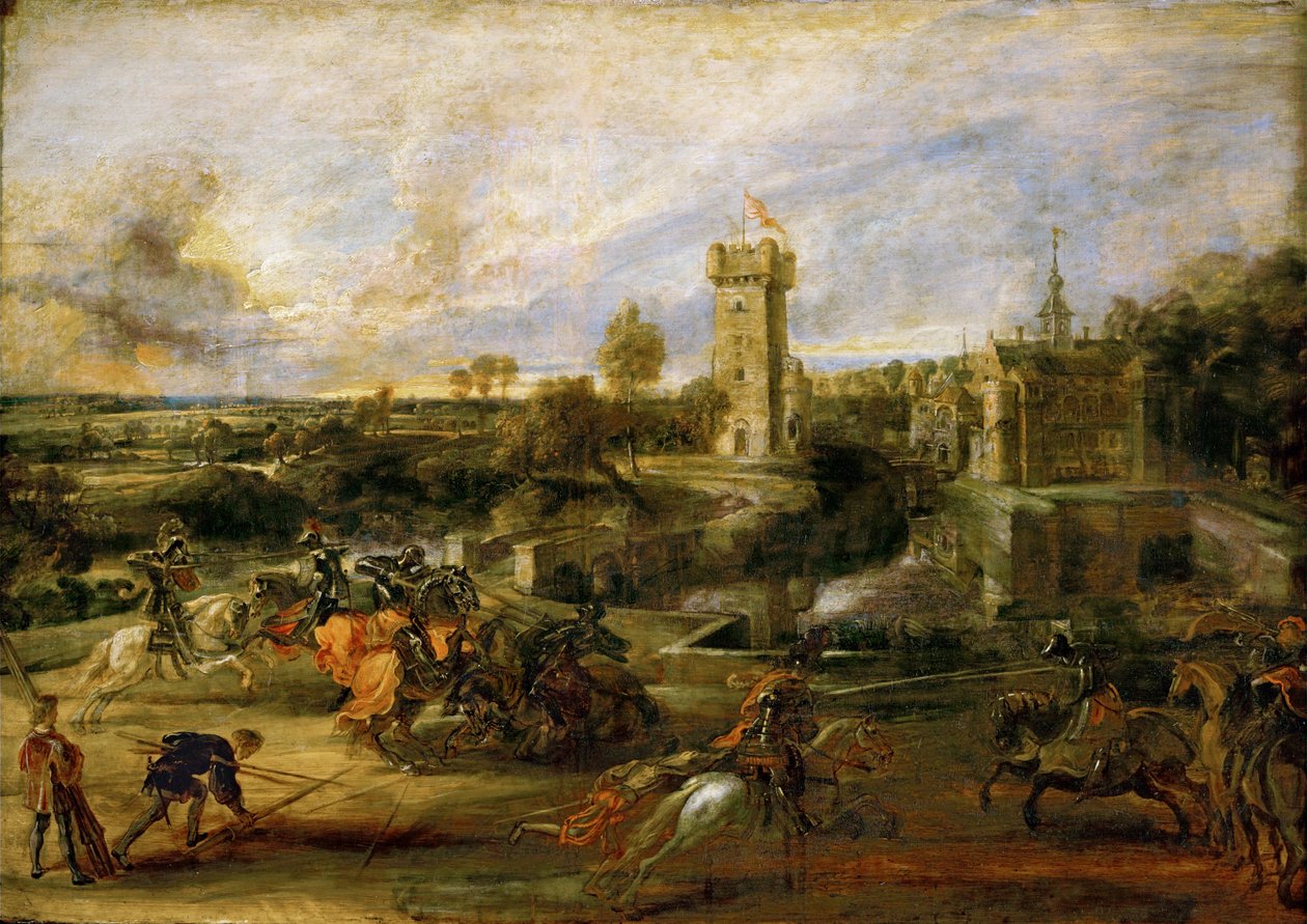 El Torneo (óleo sobre madera) de Peter Paul Rubens