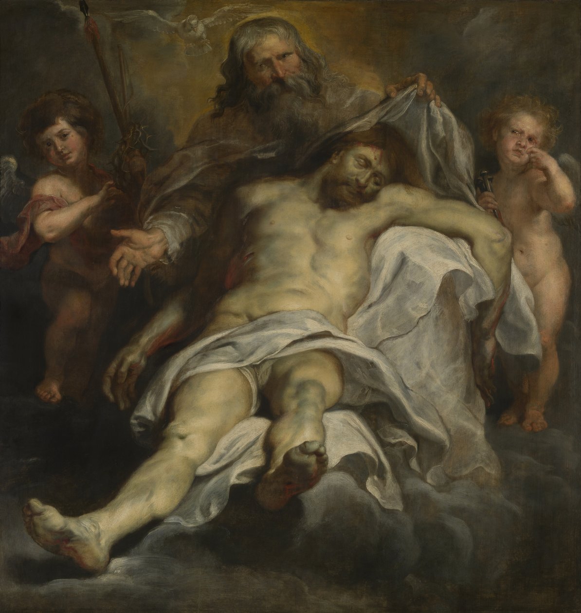La Trinidad (óleo sobre tabla) de Peter Paul Rubens