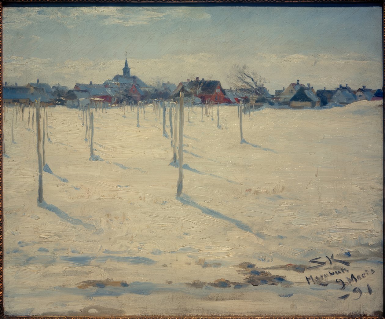 Hornbaek en invierno de Peder Severin Krøyer