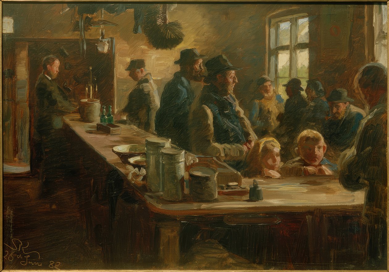 En la tienda, cuando no se pesca de Peder Severin Krøyer