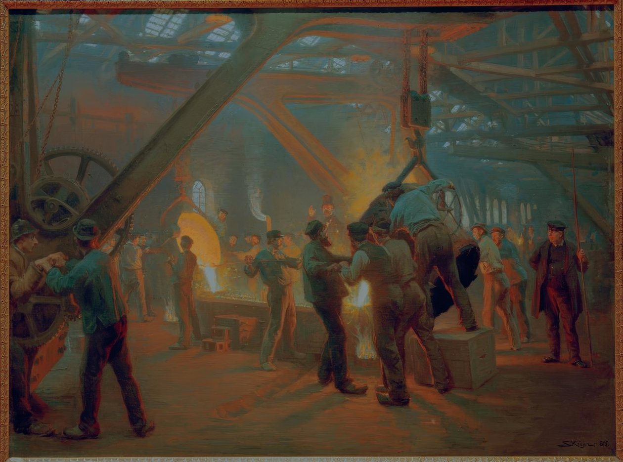 En la fundición de hierro de Burmeister & Wain de Peder Severin Krøyer