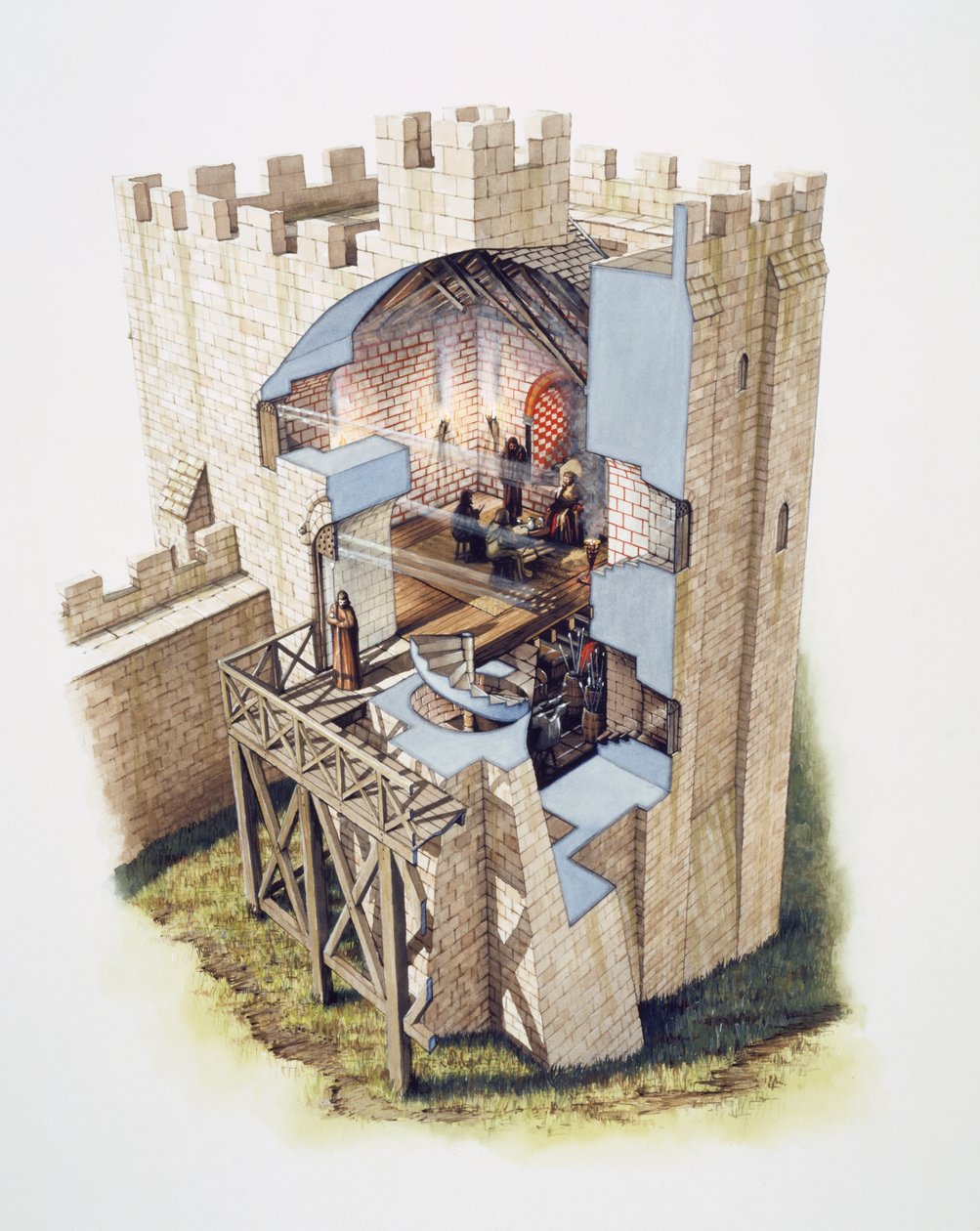 Castillo de Peveril, siglo XII de Peter Urmston