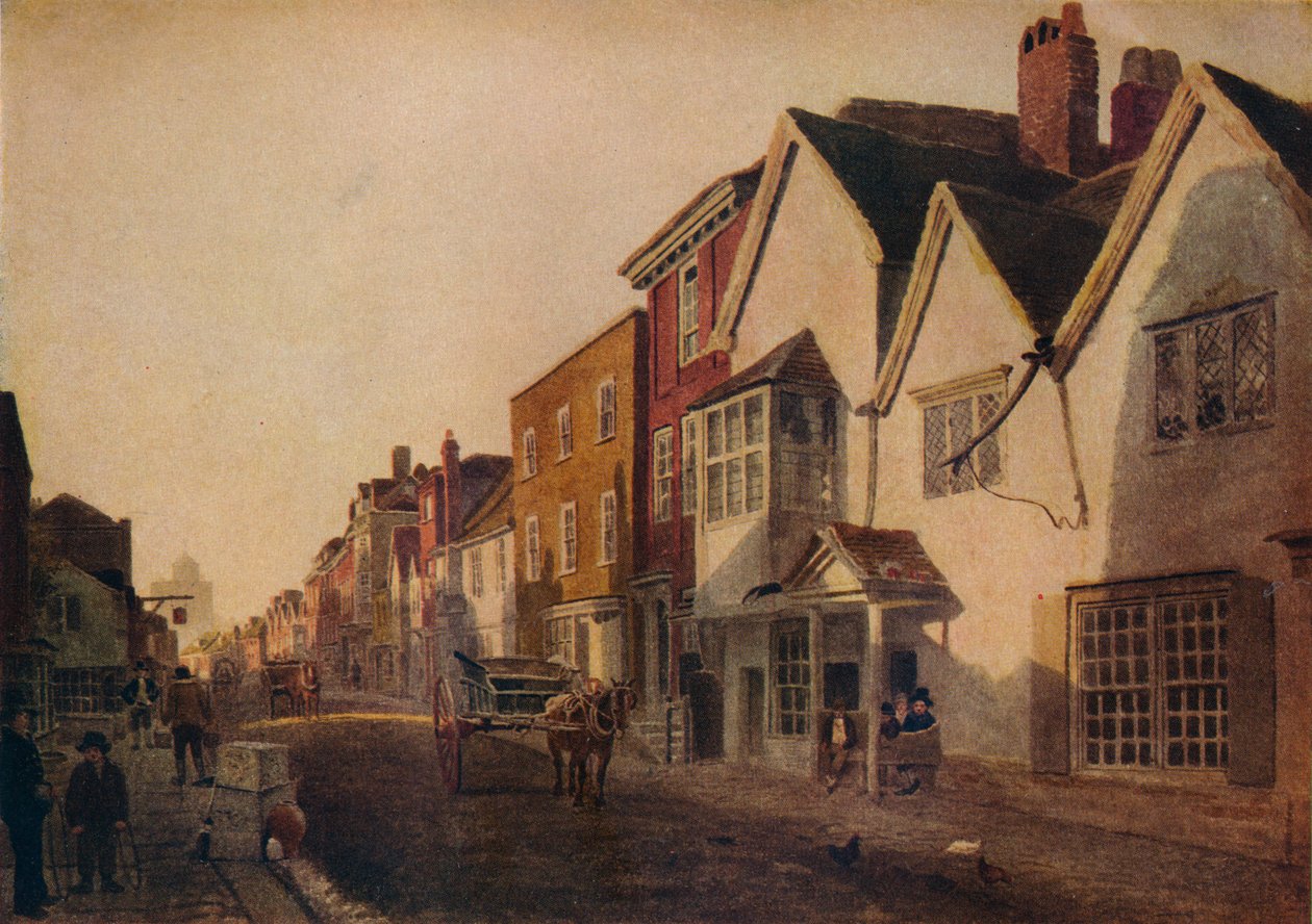 Eton High Street, siglo XIX, 1924 de Peter de Wint