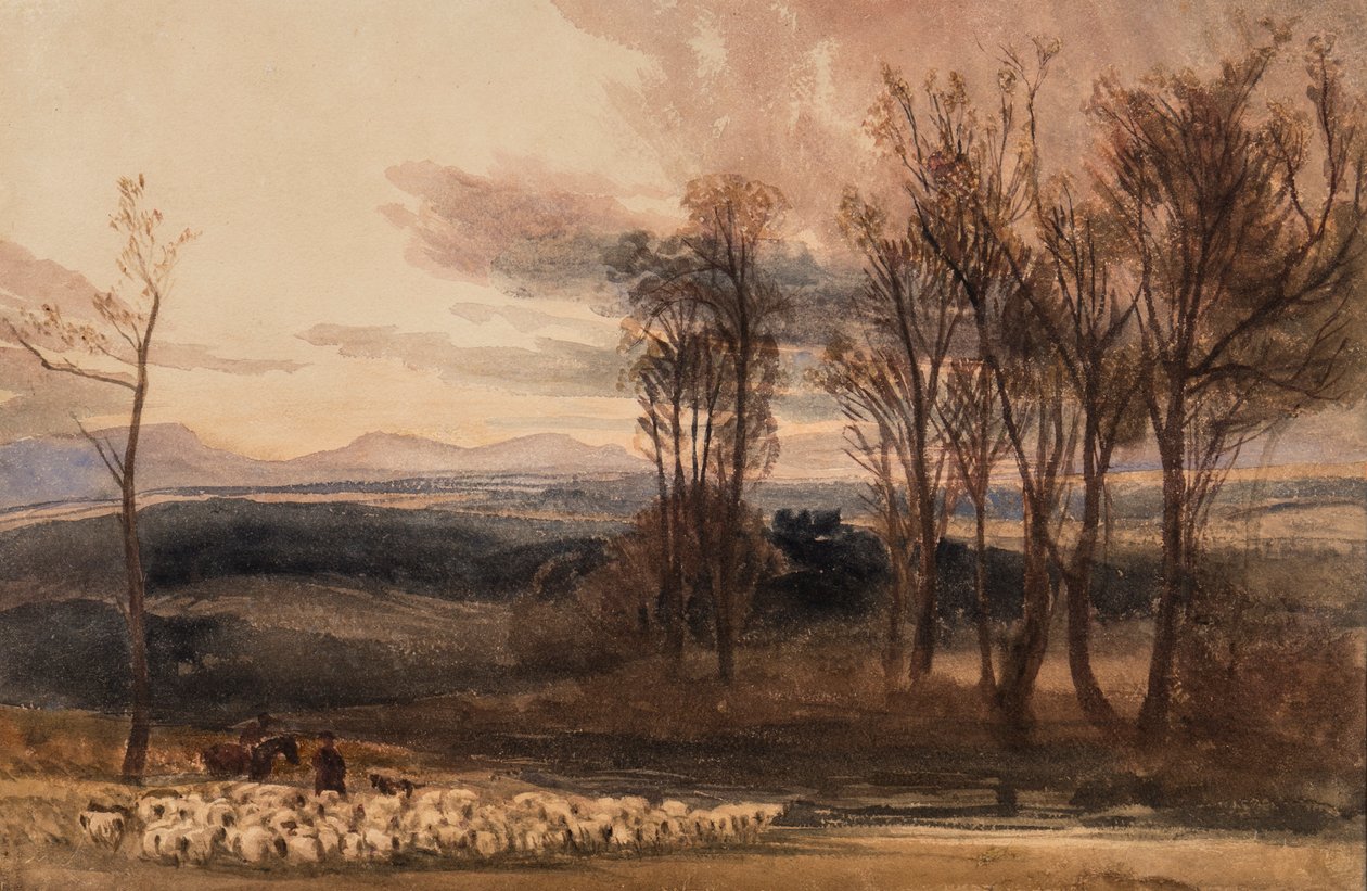 Anochecer de invierno, c.1830 de Peter de Wint