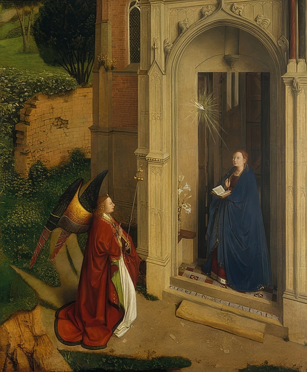 La Anunciación. Aproximadamente 1450 de Petrus Christus