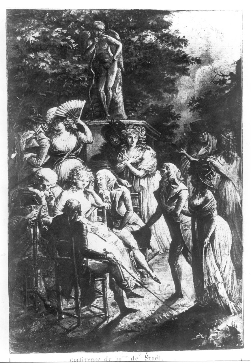Encuentro con Madame de Stael (1766-1817) de Philibert Louis Debucourt