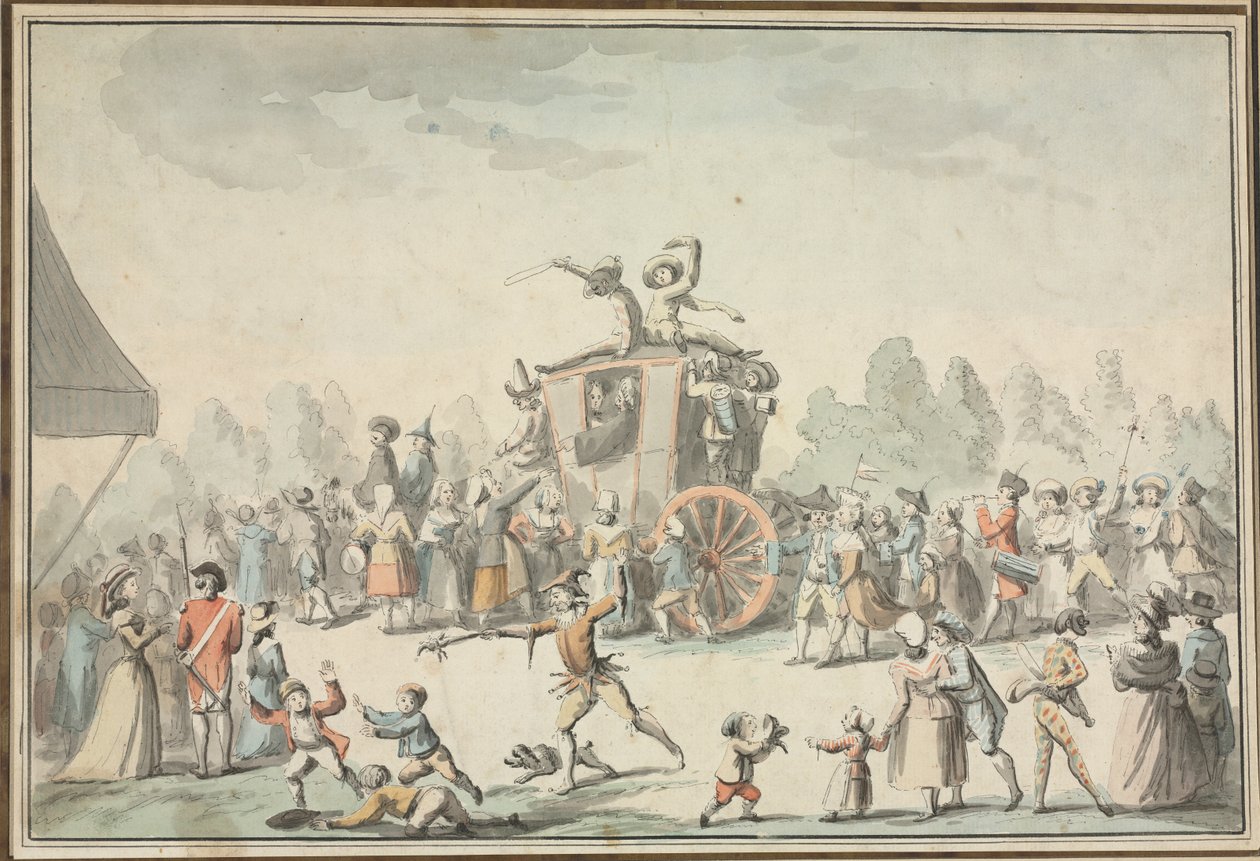 escena de carnaval de Philibert Louis Debucourt