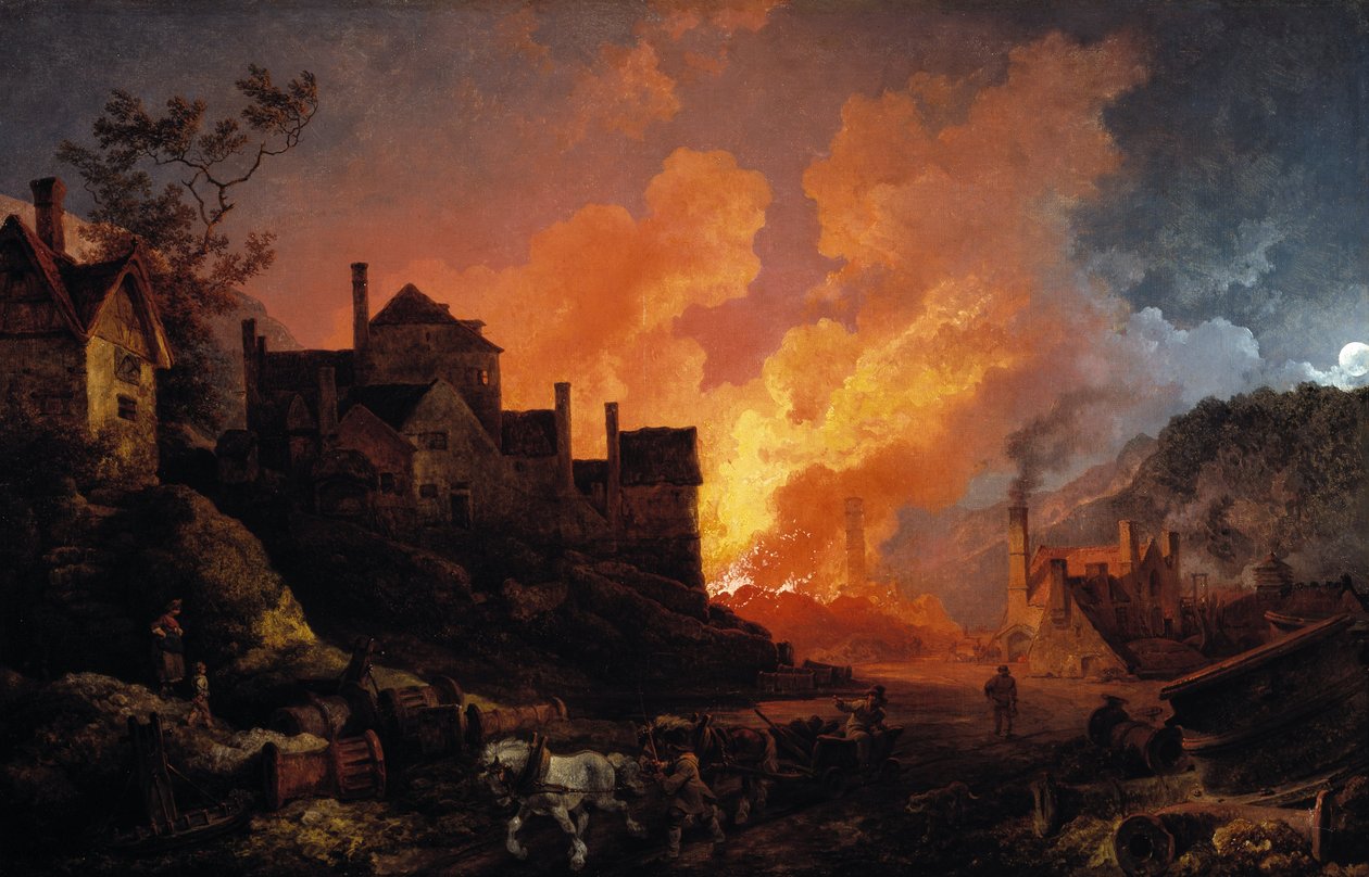 Coalbrookdale de Noche, 1801 de Philippe Jacques de Loutherbourg