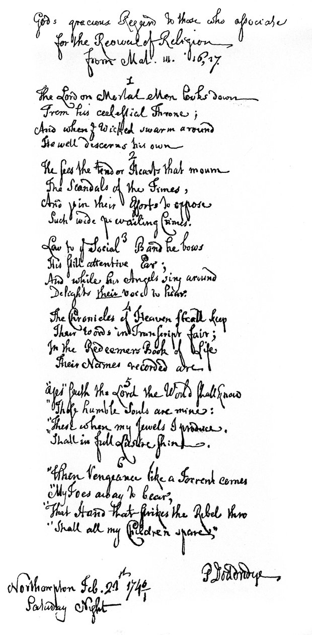 Poema de Dr. Doddridge, 1746, 1840 de Philip Doddridge