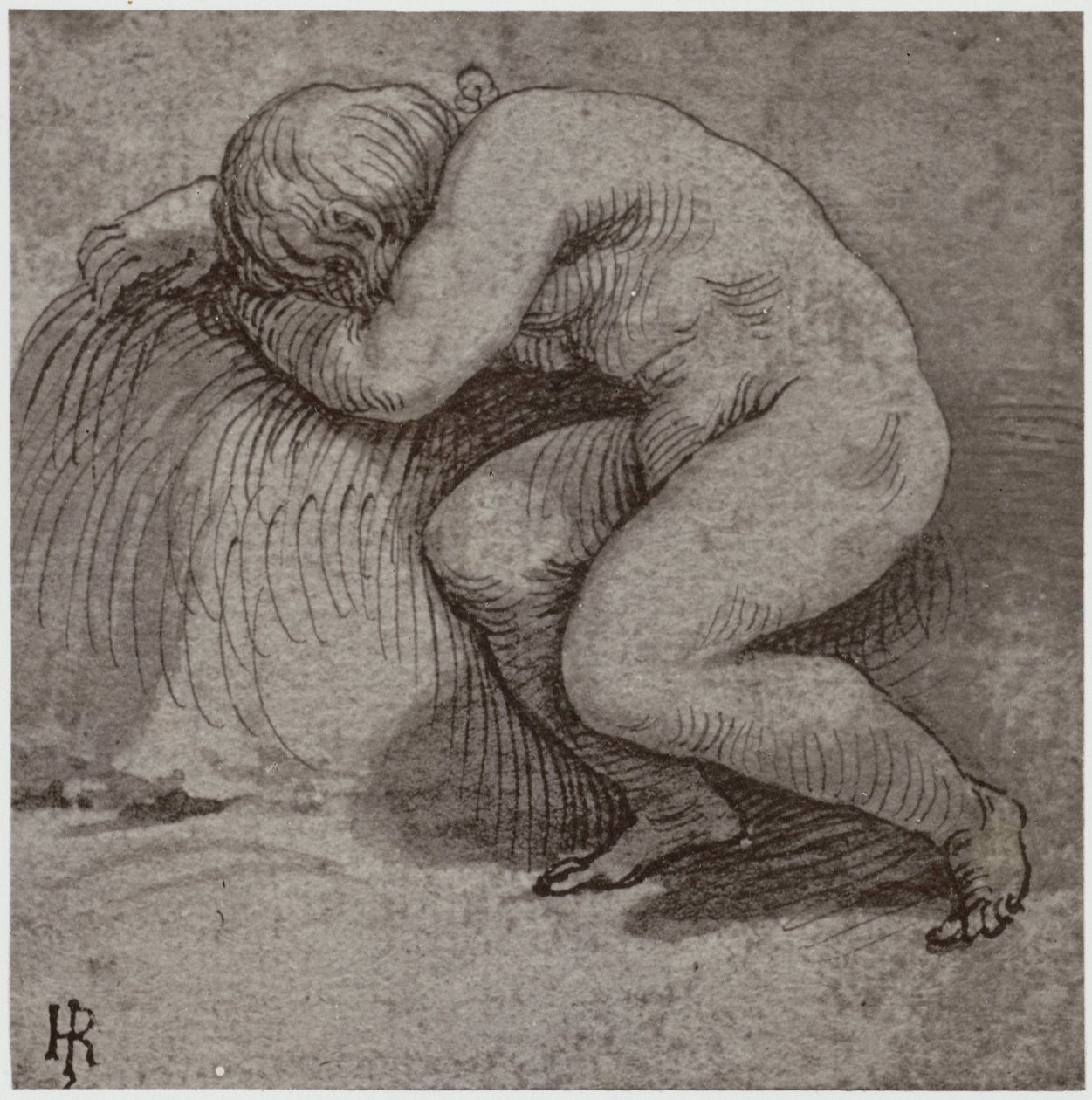 Giulio Romano, una niña dormida de Philip Henry Delamotte