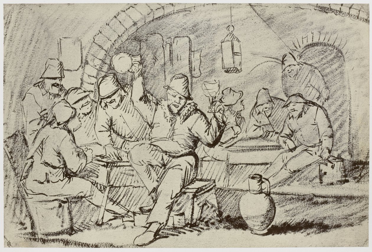 Hemskirk [¿Van Heemskerck?], Boors Carousing de Philip Henry Delamotte