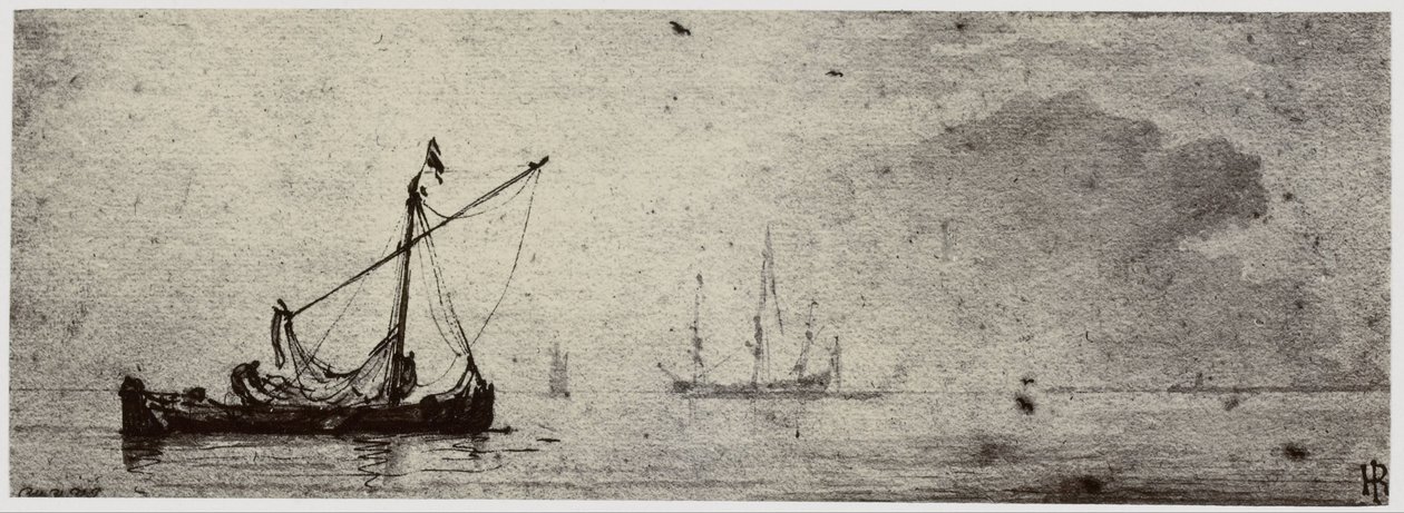Van der Velde, una barcaza de Philip Henry Delamotte