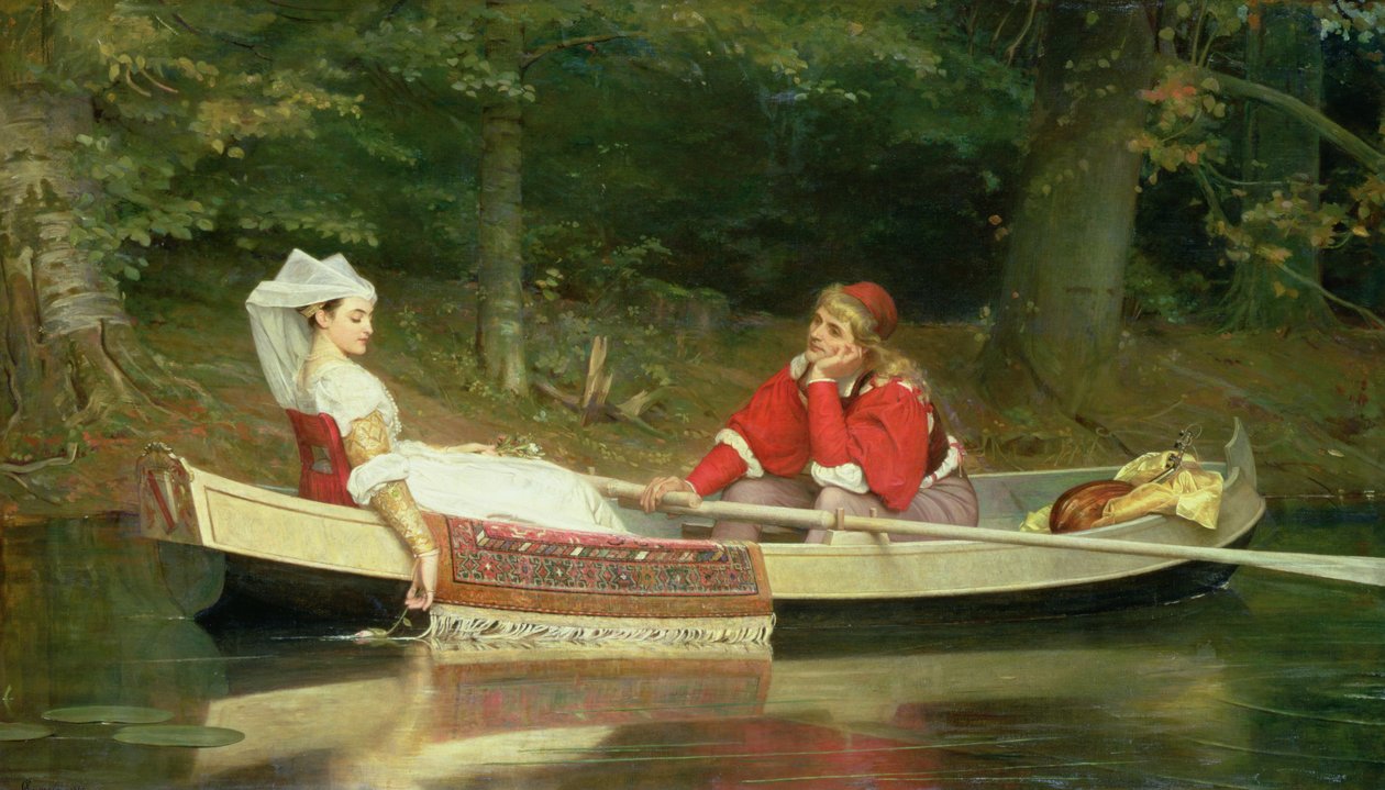 Con el río, 1869 de Philip Hermogenes Calderon