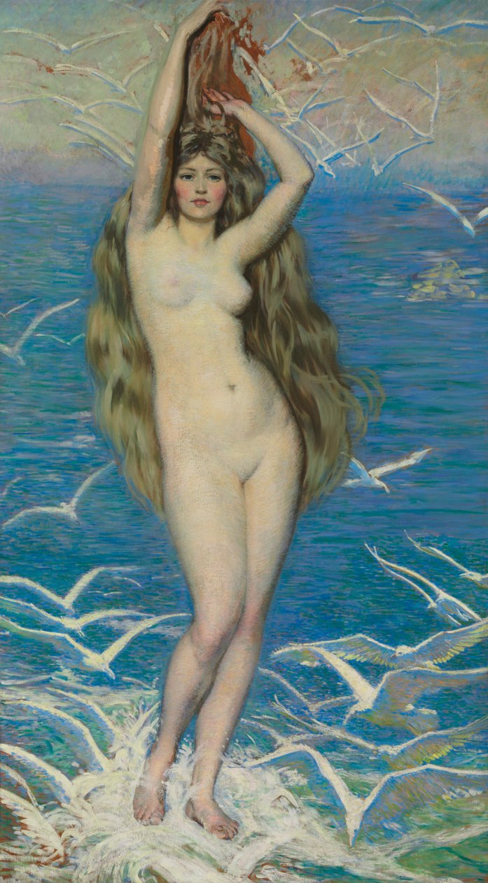 Niña con gaviotas, c.1920 de Philip Leslie Hale