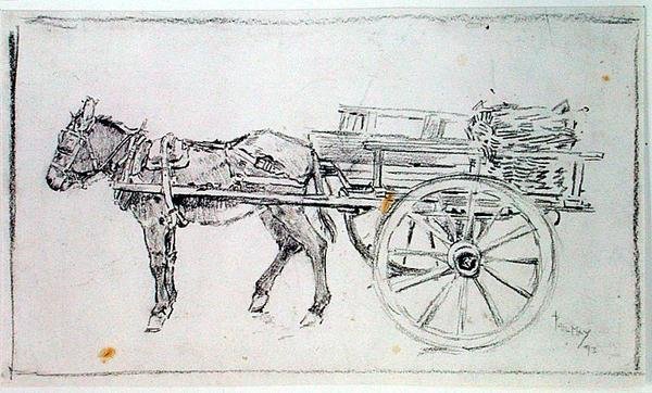 Burro y carro de Philip William May