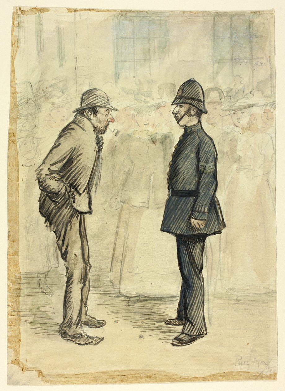 Policía y vagabundo de Philip William May