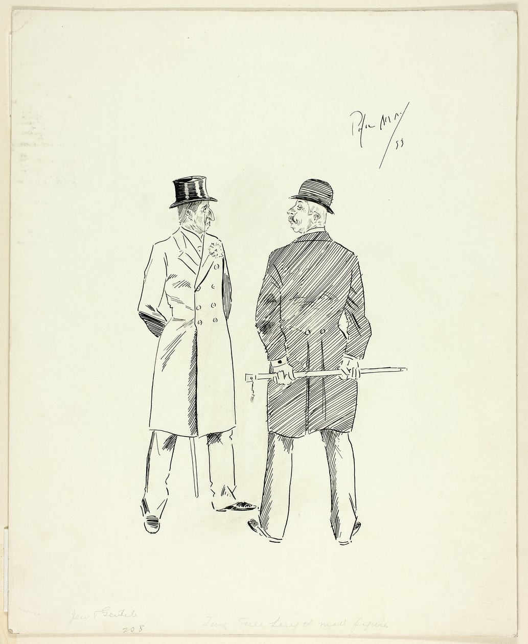 Dos caballeros con bastones de Philip William May